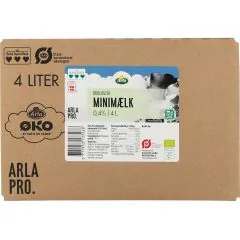 Arla Pro Øko Minimælk 0,4% 4L Bag-IN-BOX
