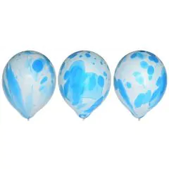 Ballon Marble Blue 12" 6 stk