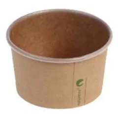 Isbæger bionedbrydeligt 180 ml Brunt 50 stk