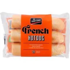 Fransk hotdog baguette 3 stk
