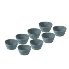 Grå silikone muffinsform 8 stk