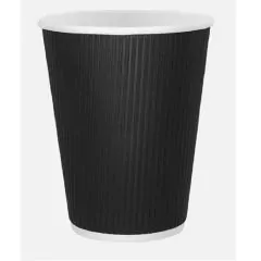 Kaffebæger Ripple Wall, Kraftig Sort