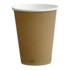 Kaffebæger bionedbrydeligt pap, Brun
