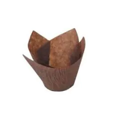 Muffinsform papir tulipan 5 cm brun 100 stk