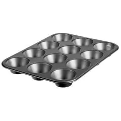 Muffinsform Stål med Dobbelt Non-Stick til12