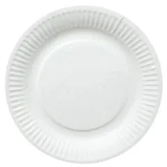 Paptallerken 23 cm 100 stk Hvid