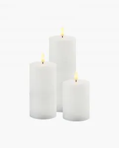 Sille Outdoor 3 stk. sæt Ø7,5 x 10/15/20 cm, Hvid