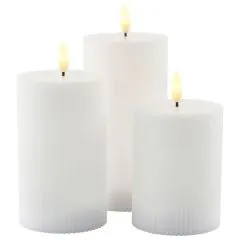 Smilla Genopladelig 10, 12,5 og 15 cm 3 stk. sæt, hvid Sirius