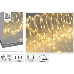 Softwire lyskæde med 180 LED, hvid