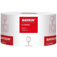 Toiletpapir 2 lag 12 x 200 m Classic Jumbo, hvid Katrin