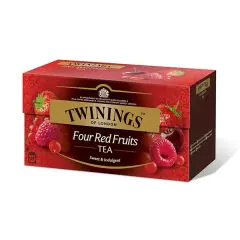 Twinings 4 røde frugter tebreve 25 bv